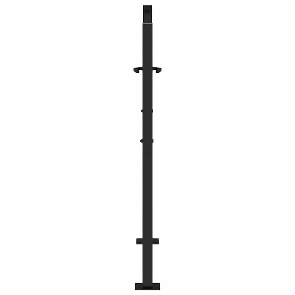 Puerta de jardín diseño llama acero negro 105x106