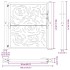 Puerta de jardín diseño llama acero negro 105x106