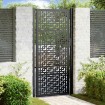 Puerta de jardín diseño en cruz de acero negra 105x205 cm