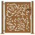 Puerta de jardín diseño llama acero desgastado 105x105