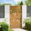 Puerta de jardín de acero desgastado diseño ondulado 105x180 cm