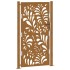 Puerta de jardín de acero desgastado diseño ondulado 105x180