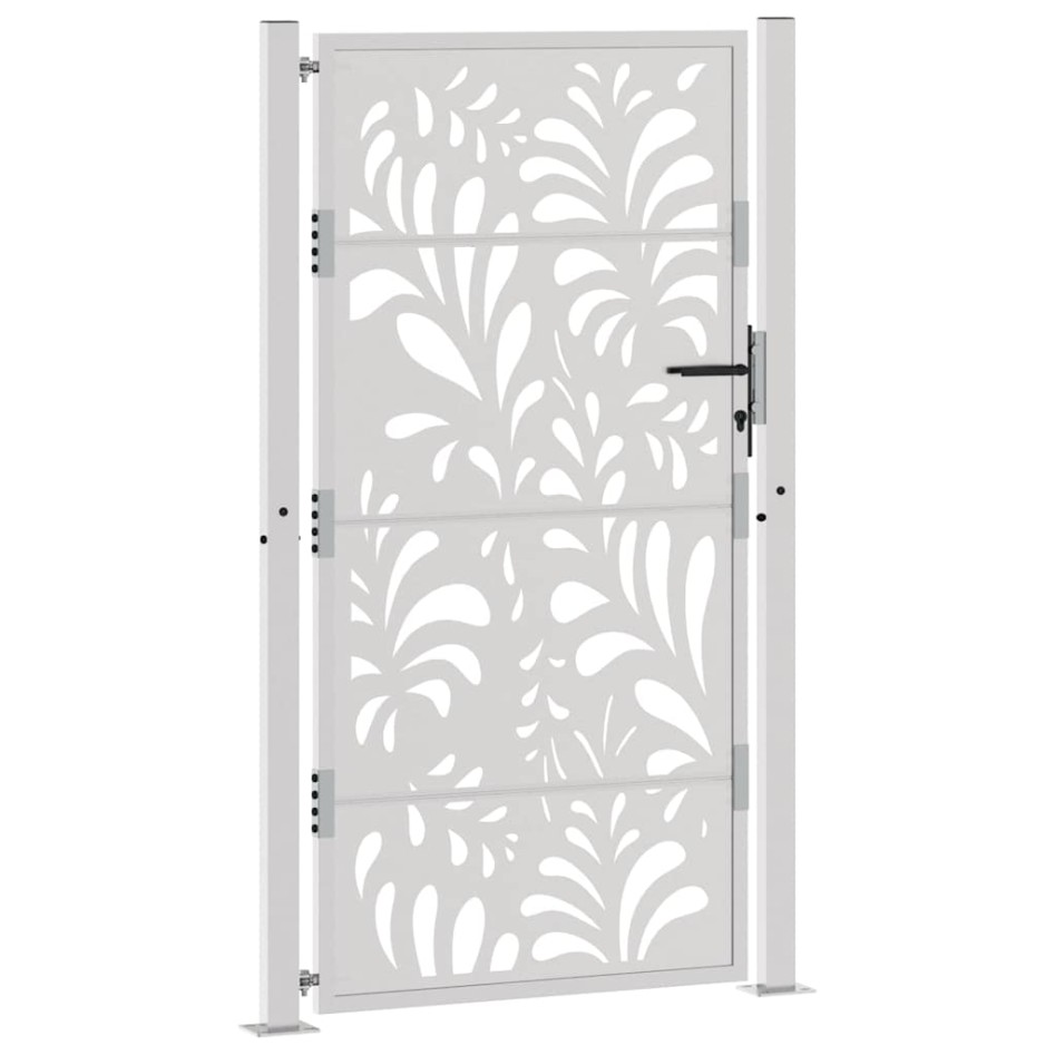 Puerta de jardín de acero desgastado diseño ondulado 105x180