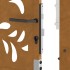 Puerta de jardín de acero desgastado diseño ondulado 105x180