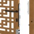 Puerta de jardín diseño en cruz de acero desgastado 105x205