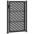 Puerta de jardín diseño en cruz de acero negra 105x155