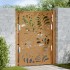 Puerta de jardín de acero desgastado diseño ondulado 105x130