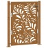 Puerta de jardín de acero desgastado diseño ondulado 105x130