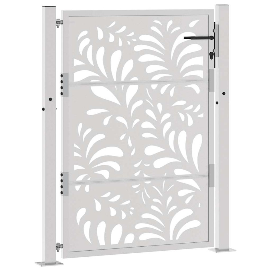 Puerta de jardín de acero desgastado diseño ondulado 105x130