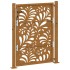 Puerta de jardín de acero desgastado diseño ondulado 105x130