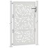 Puerta de jardín diseño llama acero desgastado 105x155