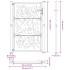 Puerta de jardín diseño llama acero desgastado 105x155