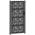 Puerta de jardín de diseño de hojas de acero negra 105x205