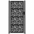 Puerta de jardín de diseño de hojas de acero negra 105x205