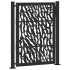 Puerta de jardín de diseño con carril de acero negro 105x130
