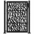 Puerta de jardín de diseño con carril de acero negro 105x130
