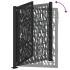 Puerta de jardín de diseño con carril de acero negro 105x130
