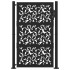 Puerta de jardín de diseño de hojas de acero negra 105x155
