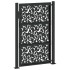 Puerta de jardín de diseño de hojas de acero negra 105x155