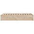 Estructura de cama sin colchón madera maciza de pino 140x190