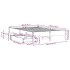 Estructura de cama sin colchón madera maciza de pino 140x190