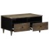 Mesa de centro madera maciza de mango gris claro 80x54x40