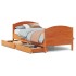 Estructura de cama sin colchón madera maciza marrón 90x190