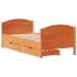 Estructura de cama sin colchón madera maciza marrón 90x190
