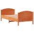 Estructura de cama sin colchón madera maciza marrón 90x190