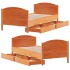 Estructura de cama sin colchón madera maciza marrón 90x190