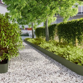 Bordes césped 30 uds acero laminado frío verde oliva 20x103