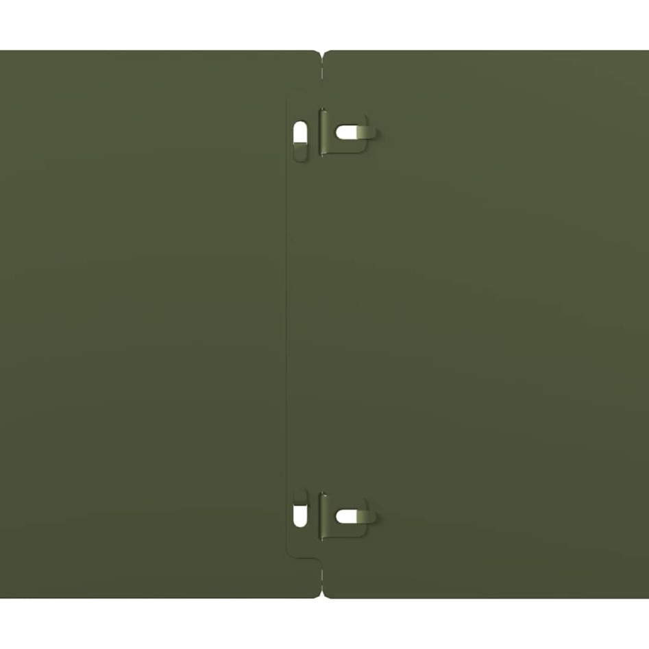 Bordes césped 30 uds acero laminado frío verde oliva 20x103