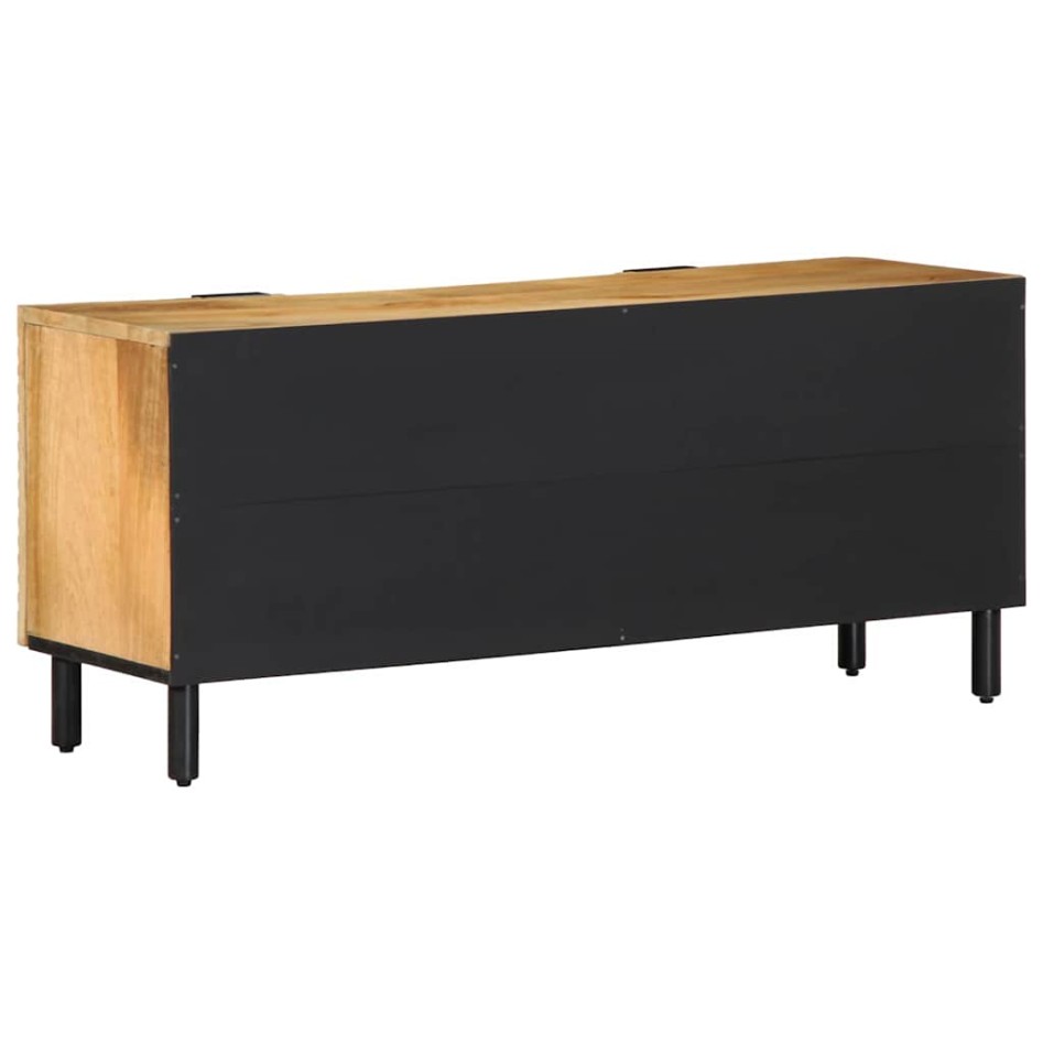 Mueble de TV marrón 105x33x46 cm madera maciza