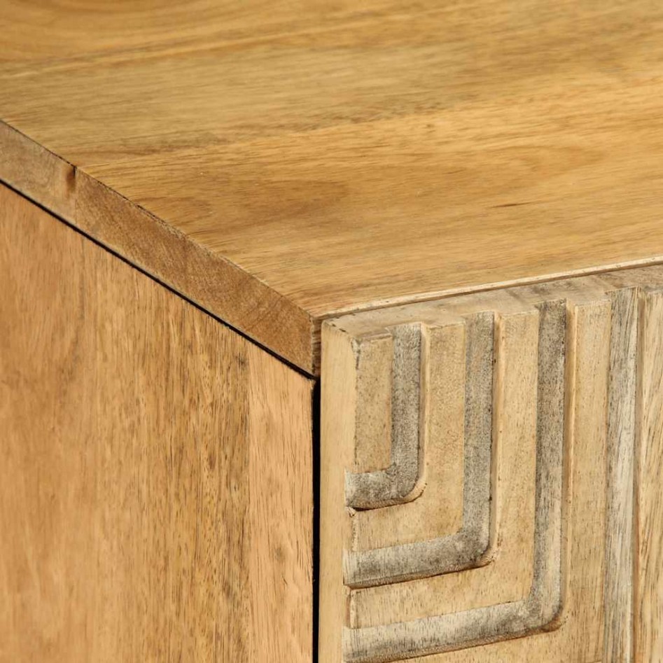 Mueble de TV marrón 105x33x46 cm madera maciza