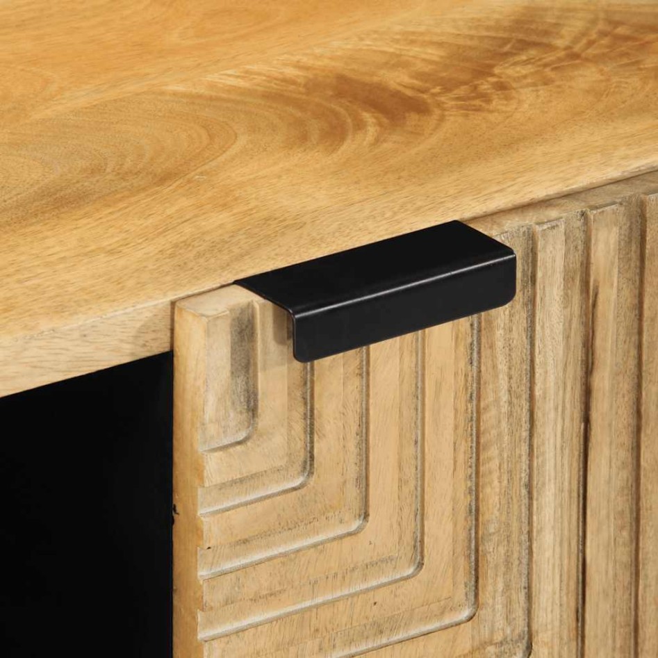 Mueble de TV marrón 105x33x46 cm madera maciza