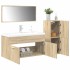 Juego de muebles de baño 4 pzas contrachapada roble
