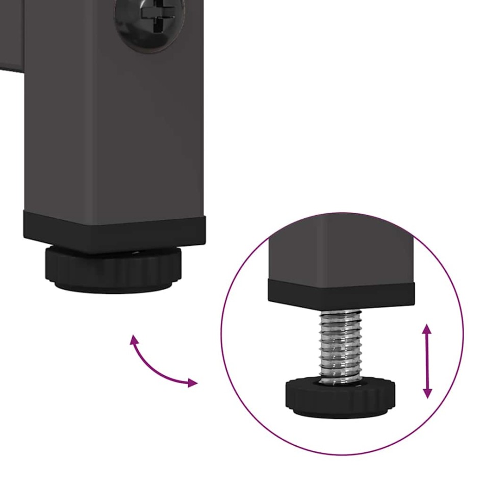 Aparador de acero laminado en frío negro 100,5x39x107