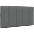 Estructura de cama sin colchón tela gris oscuro 90x200