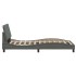 Estructura de cama sin colchón tela gris oscuro 90x200