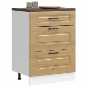 Mueble bajo de cocina Kalmar roble artesanal madera