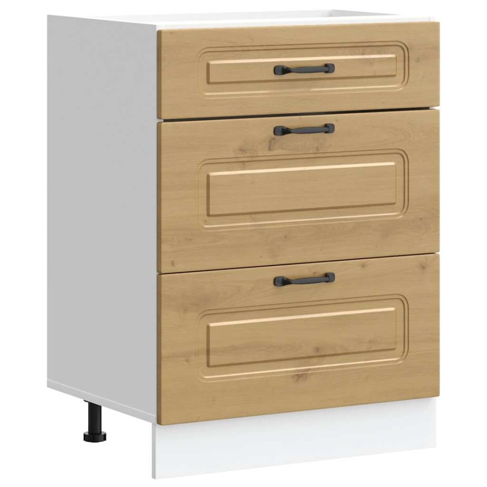 Mueble bajo de cocina Kalmar roble artesanal madera