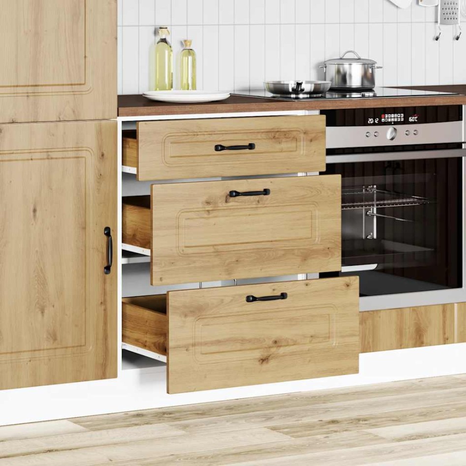 Mueble bajo de cocina Kalmar roble artesanal madera