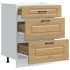 Mueble bajo de cocina Kalmar roble artesanal madera