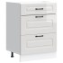 Mueble bajo cocina Kalmar madera ingeniería blanca alto