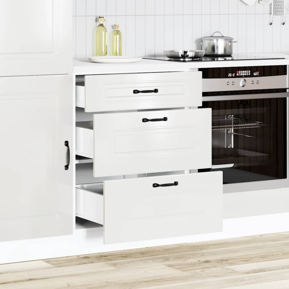 Mueble bajo cocina Kalmar madera ingeniería blanca alto