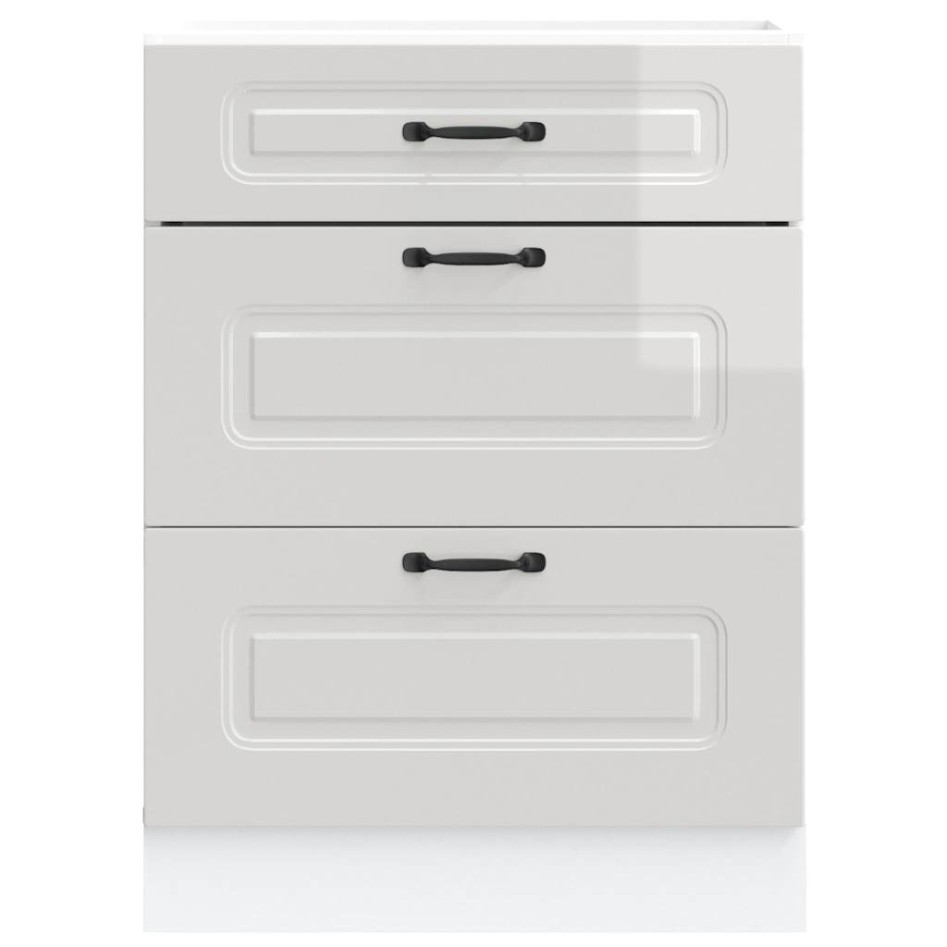 Mueble bajo cocina Kalmar madera ingeniería blanca alto