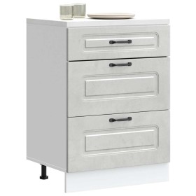 Mueble bajo de cocina Kalmar madera de ingeniería gris