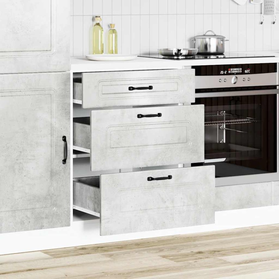 Mueble bajo de cocina Kalmar madera de ingeniería gris