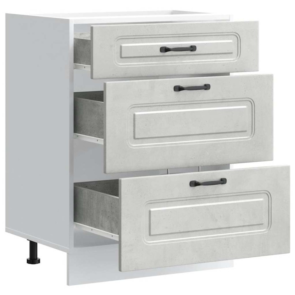 Mueble bajo de cocina Kalmar madera de ingeniería gris