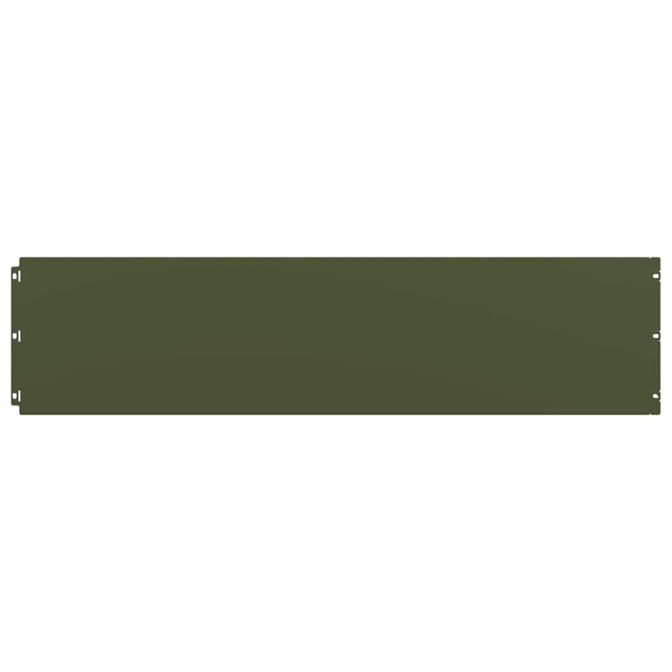 Bordes césped 20 uds acero laminado frío verde oliva 25x103